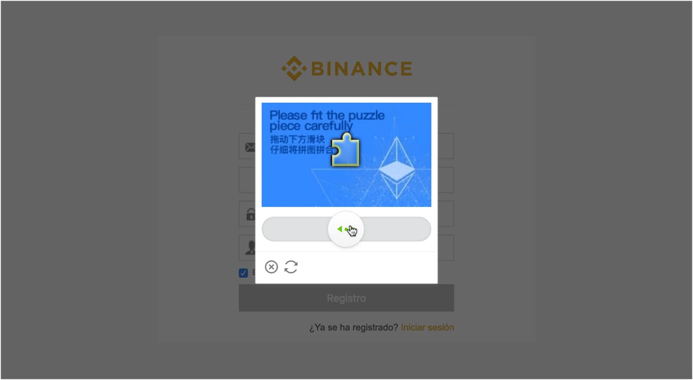 Tercer paso crear una cuenta en Binance.